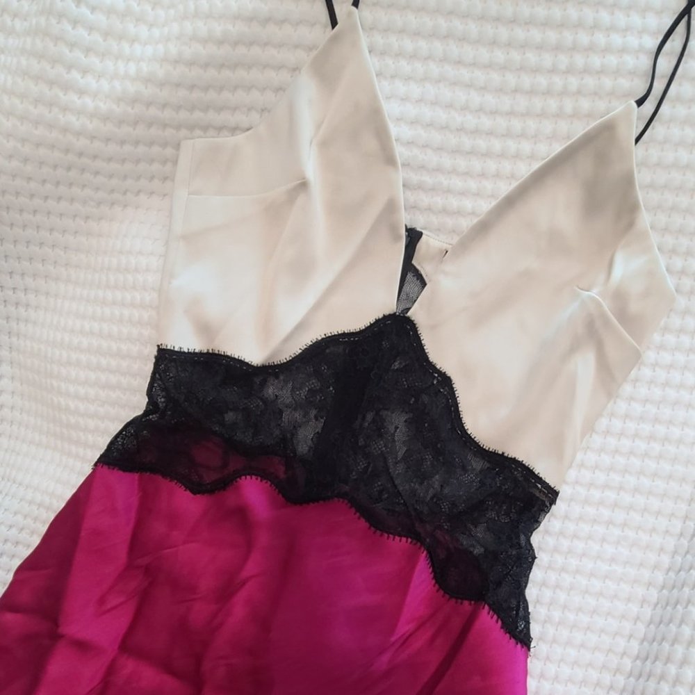 NEW La Perla Silk Lace Chemise Slip 38